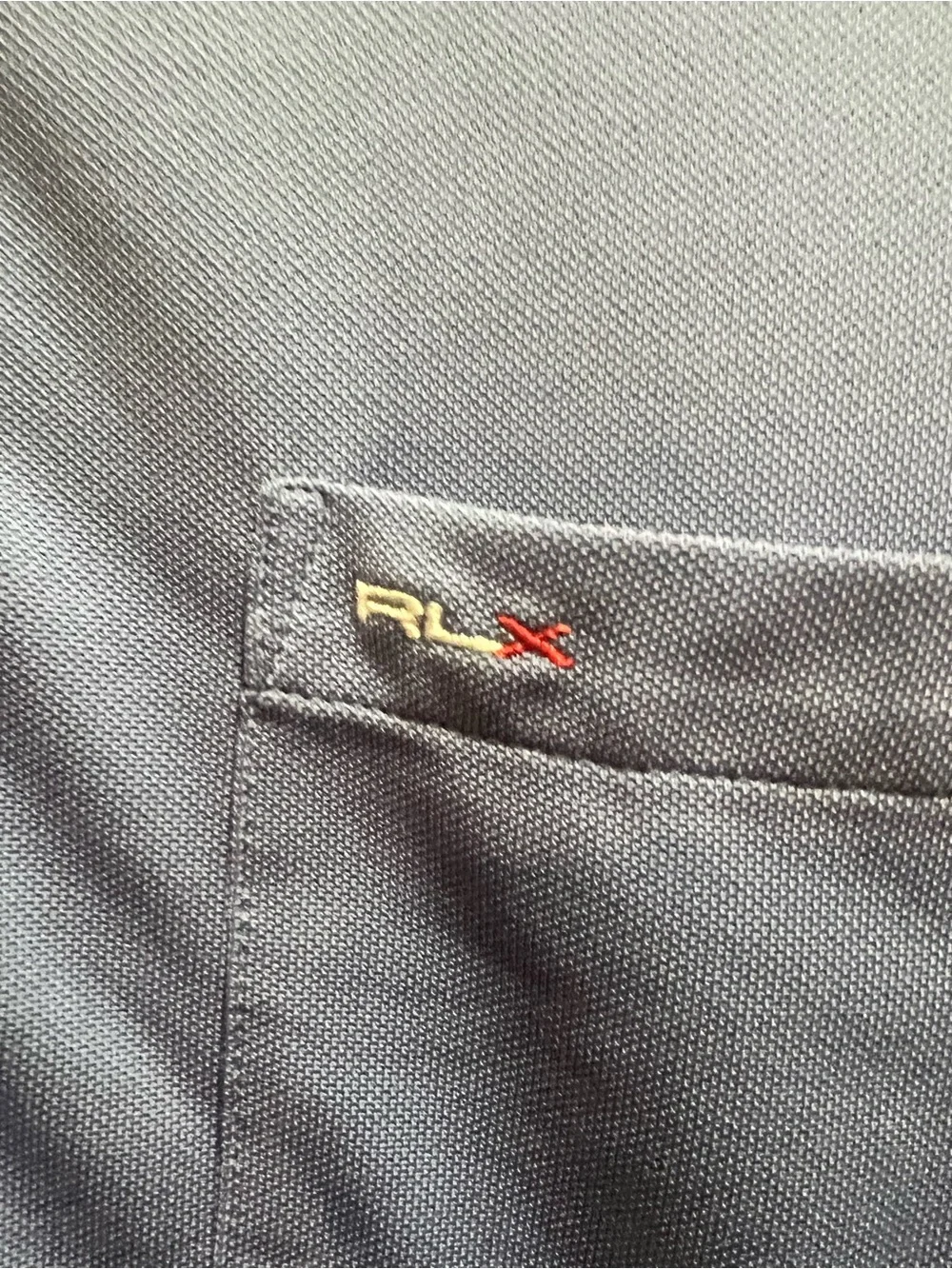 Ralph Lauren golf polo Colonial logo on sleeve Rlx, blue xl